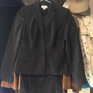 Ann Taylor Loft 3-Piece Pinstripe Suit Set